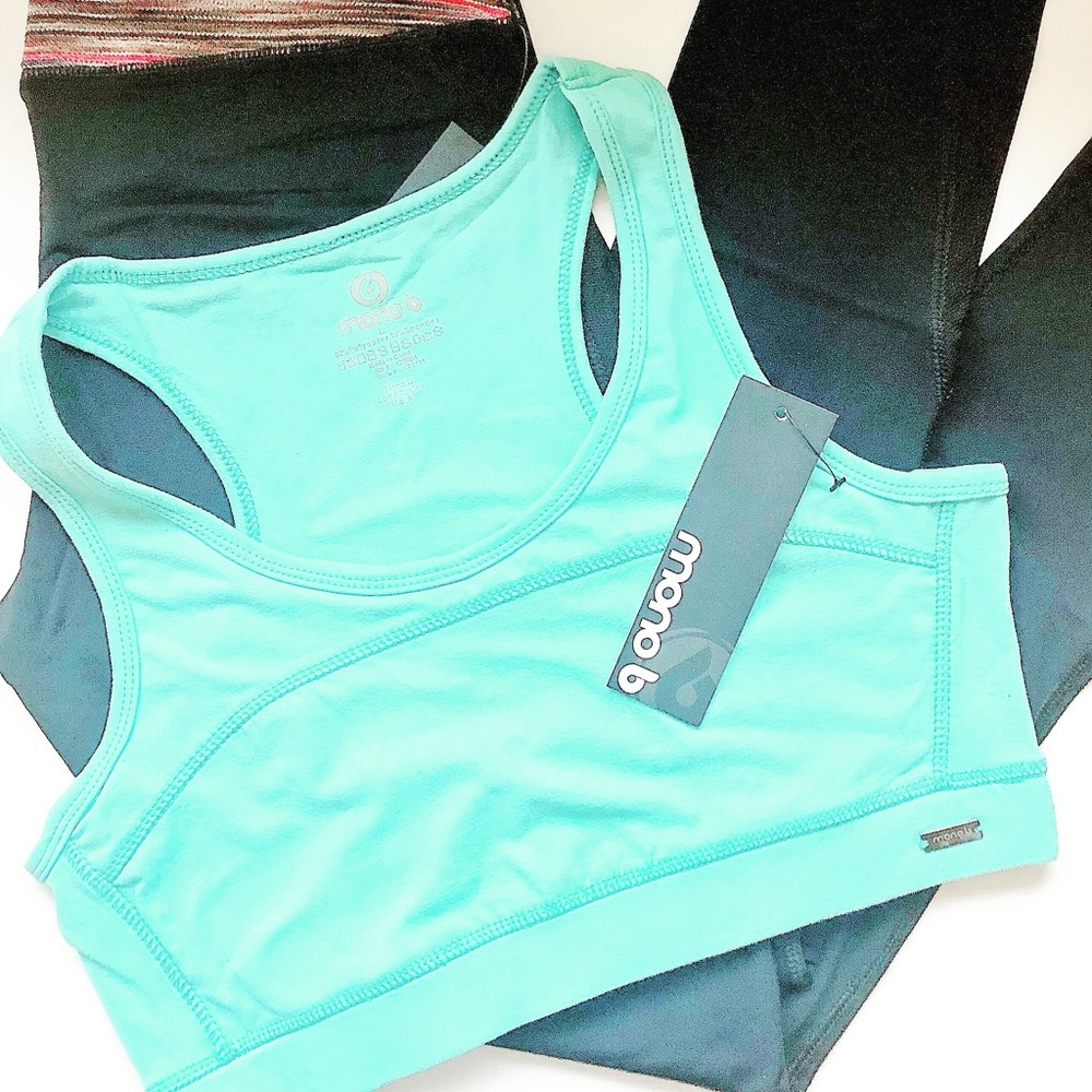 Mono B Sports Bra in Mint Green
